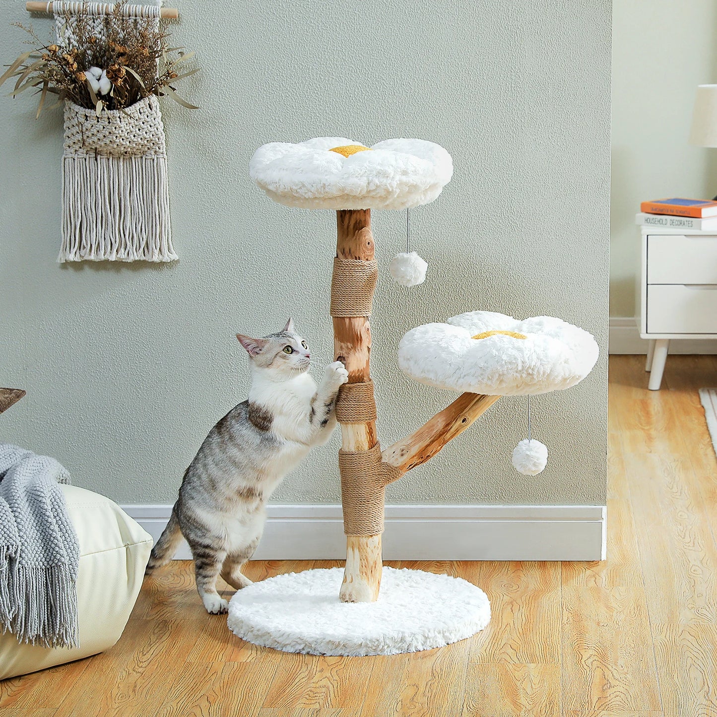 Flower Cat Tree for Indoor Cats