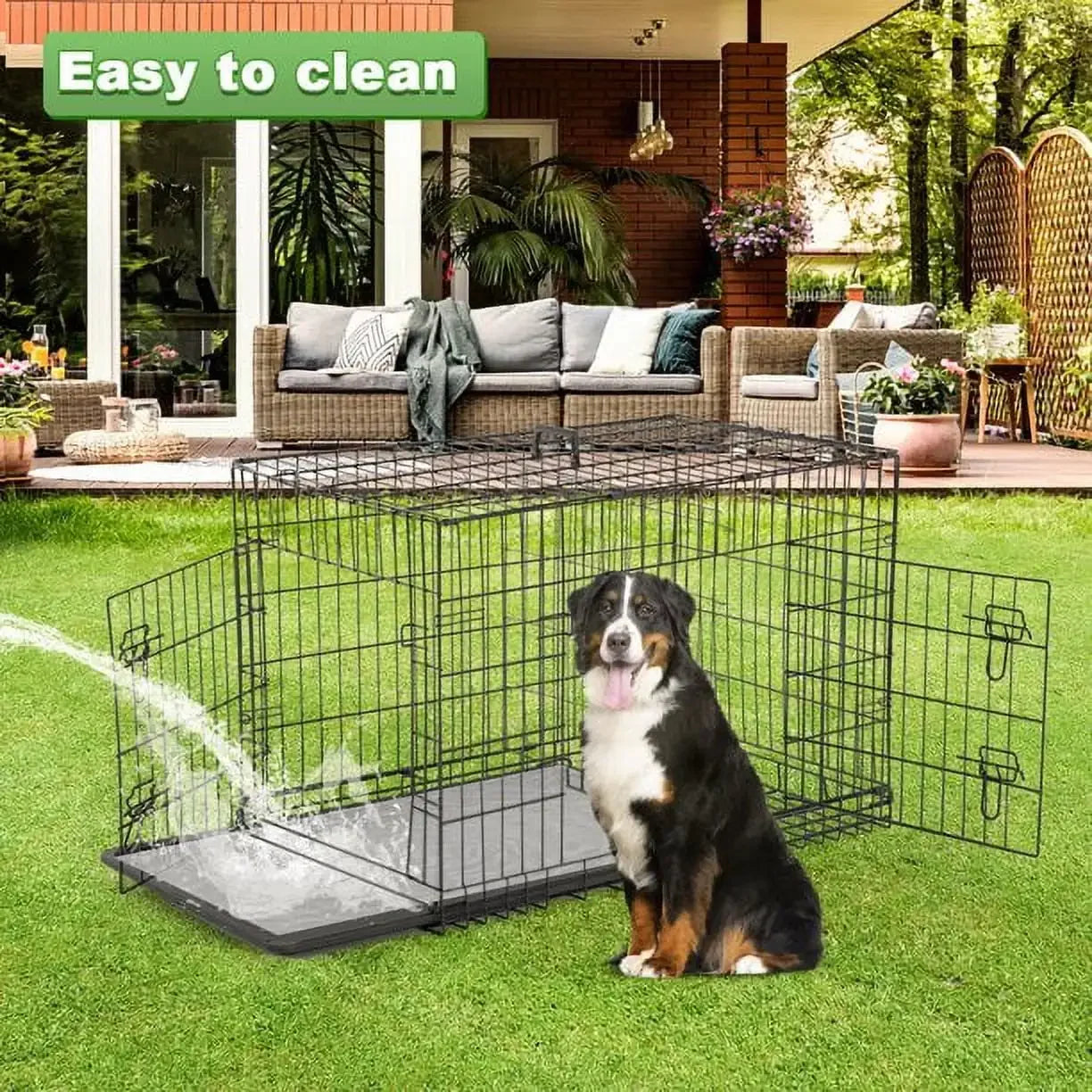 BestPet 48 inch Foldable Metal Dog Crate