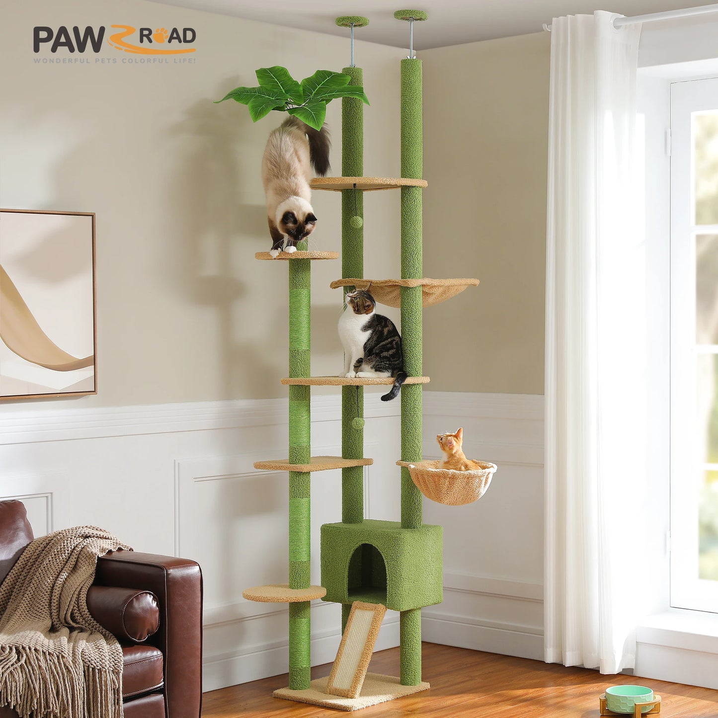Floor to Ceiling Cat Tree Tower