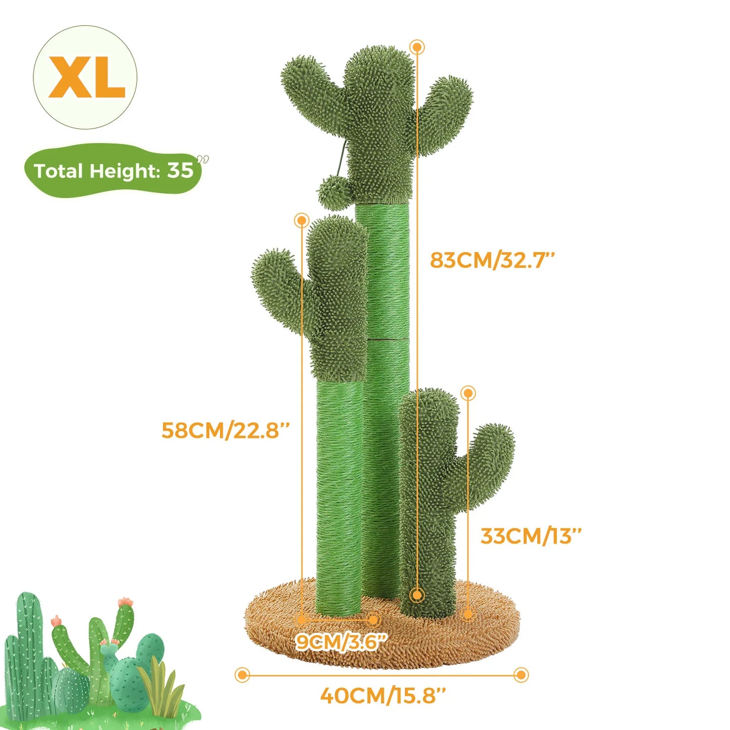 Cactus Cat Scratching Post for Indoor Cats