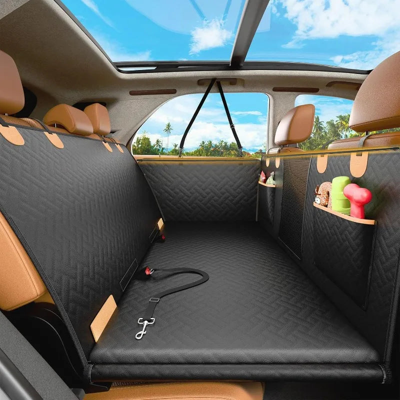 PU Leather Rigid Dog Car Seat Cover with Baby Car Seat