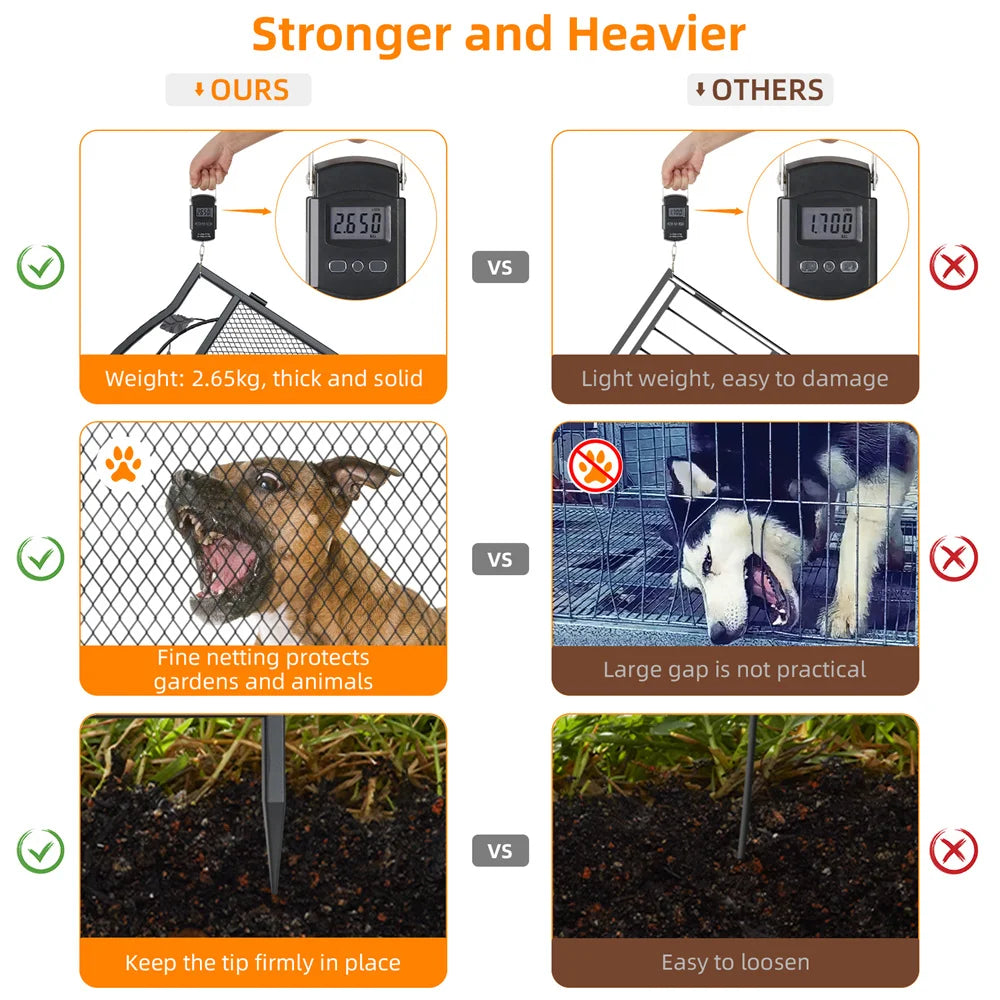 Set of 5 Dog Fence Panels