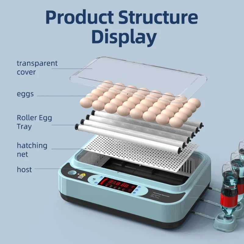 64/6 Chicken Duck Quail Egg Incubator