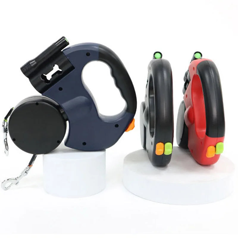 3 in1 Double Head Automatic Retractable Dog leash