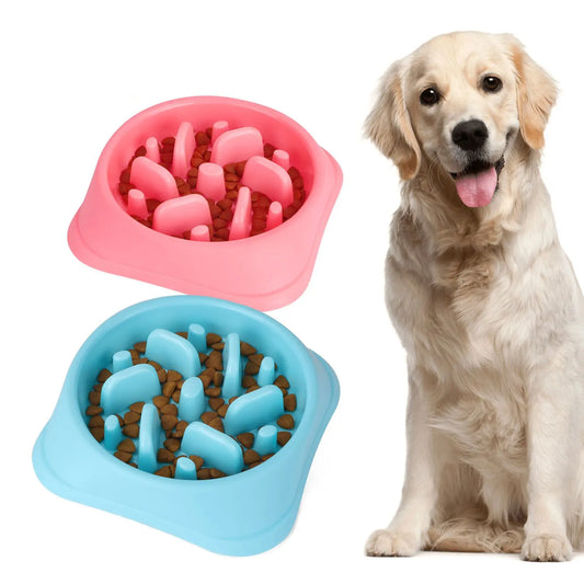 Pet dog bowl slow feeder