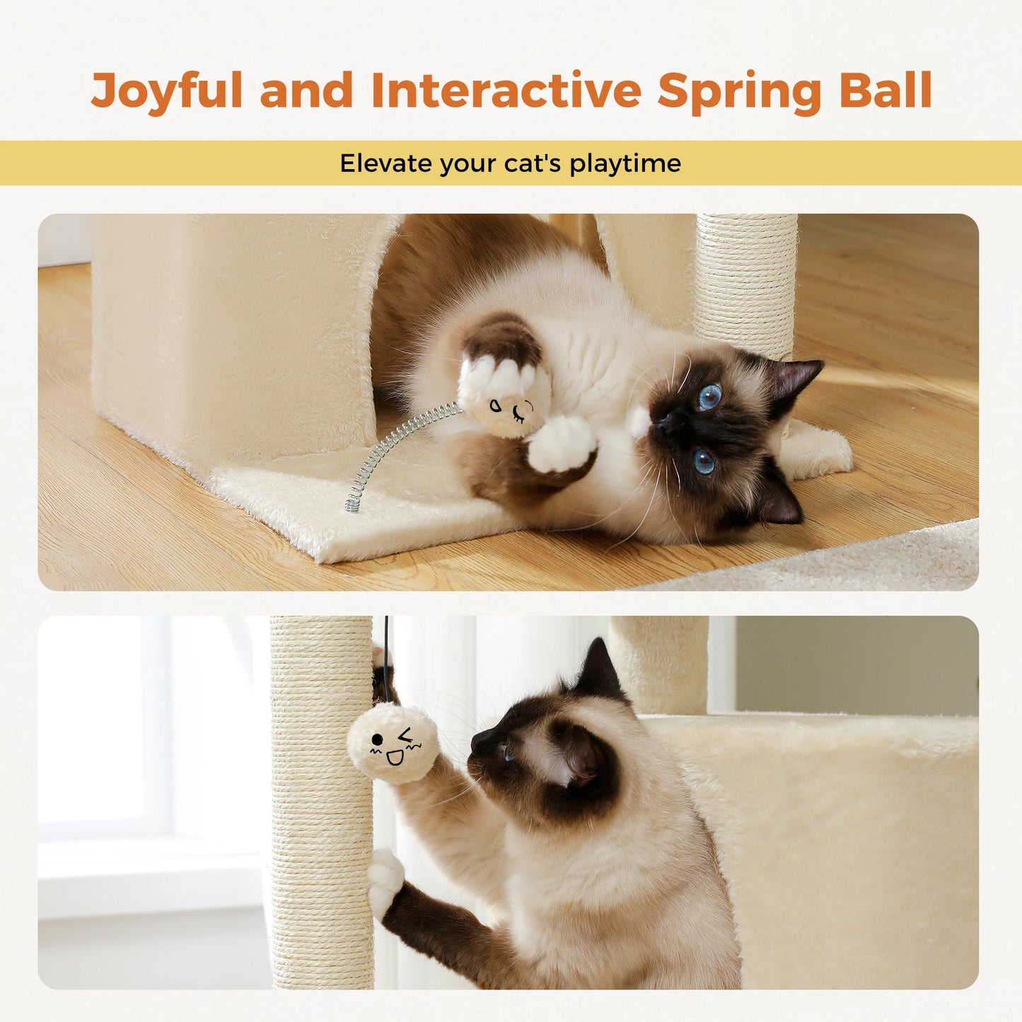 Cat Tree Tower with Detachable Top Perch