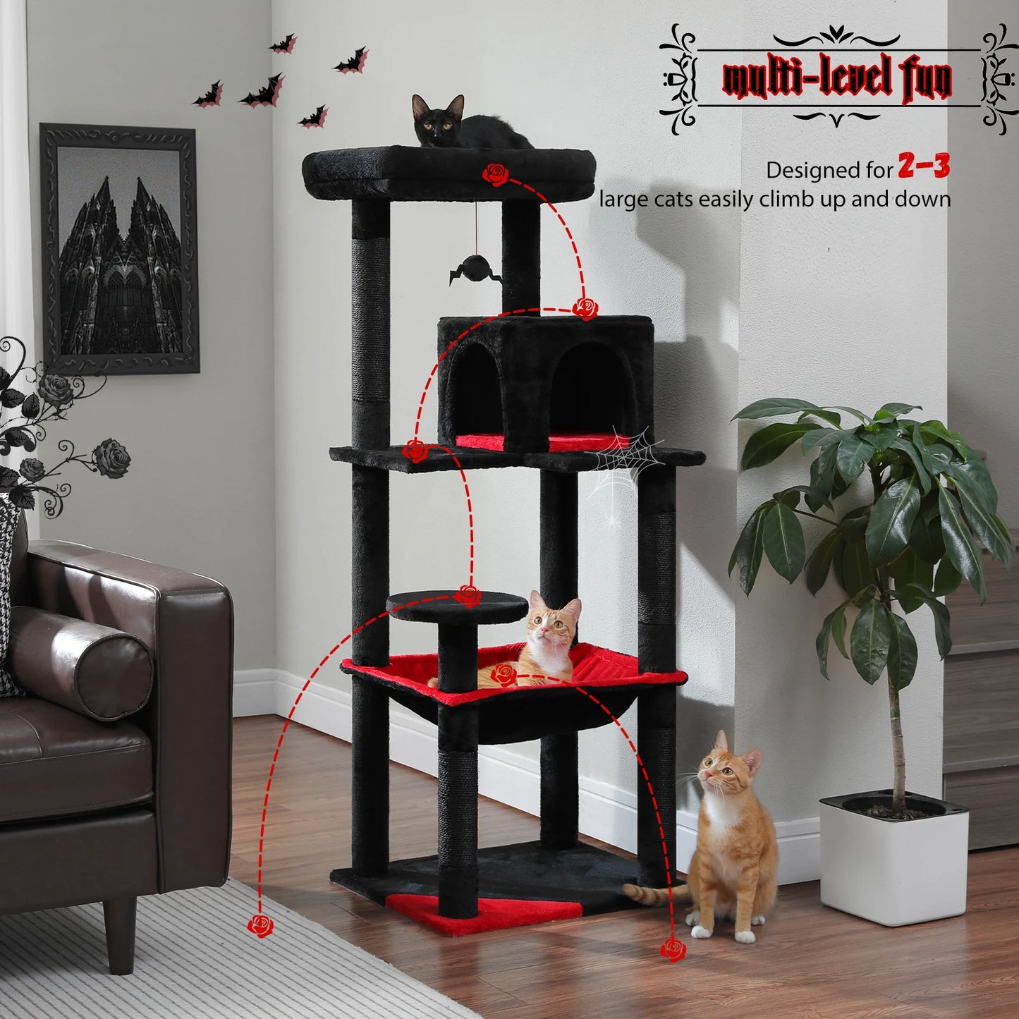 Gothic Cat Tree for Indoor Cats