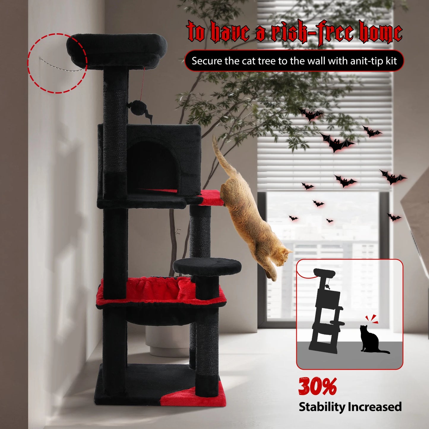 Gothic Cat Tree for Indoor Cats