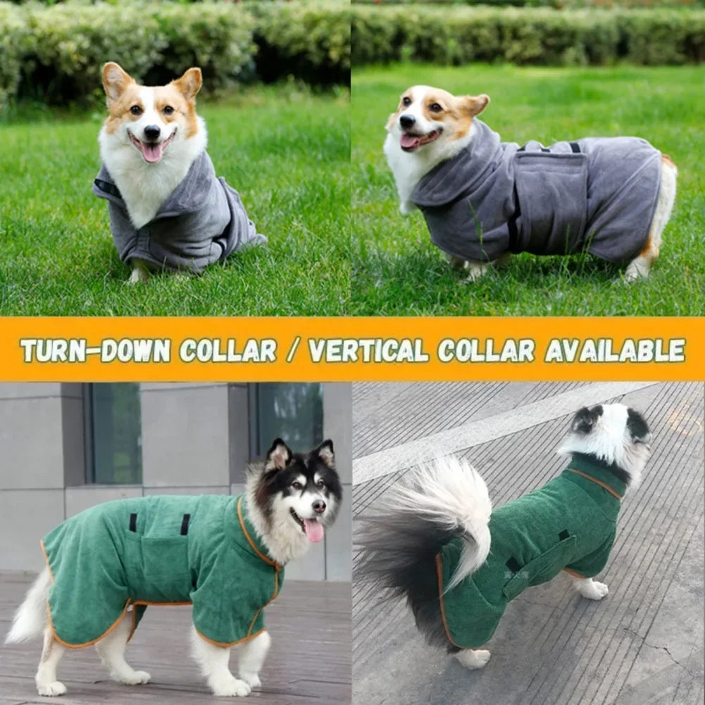 Dog Bathrobe Bath Towel Robe