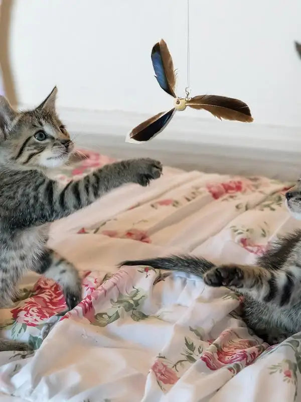 Cat Toys Rotating Cat Feathers Toy