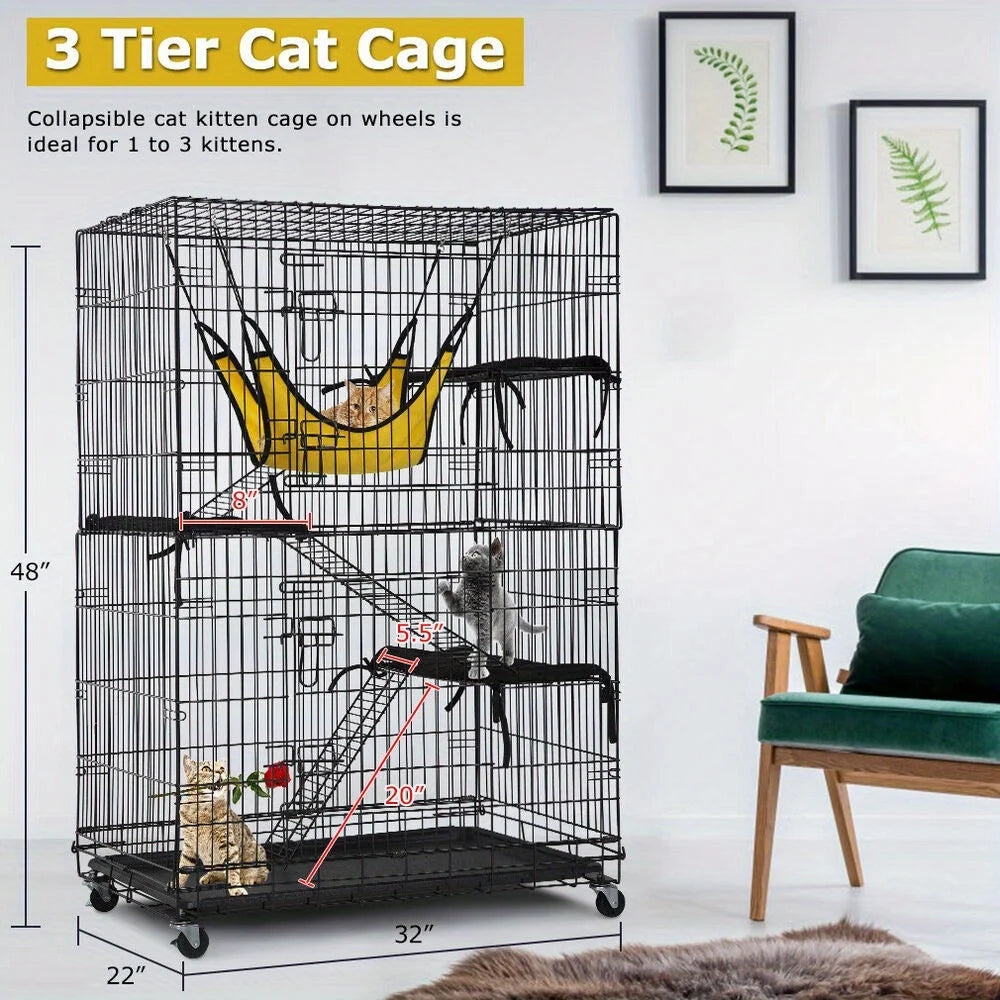 4-Tier 48 Inches Cat Cage Crate