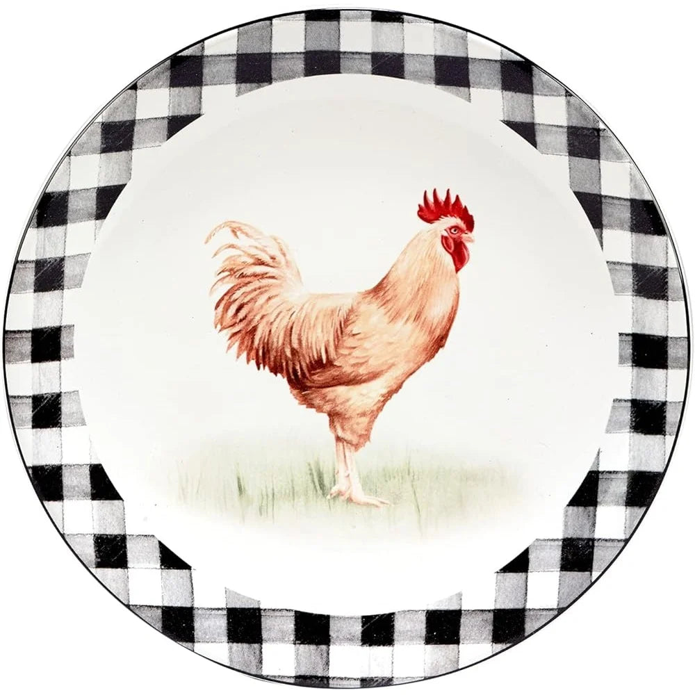Farm Animal Decorated Salad Dessert Plates