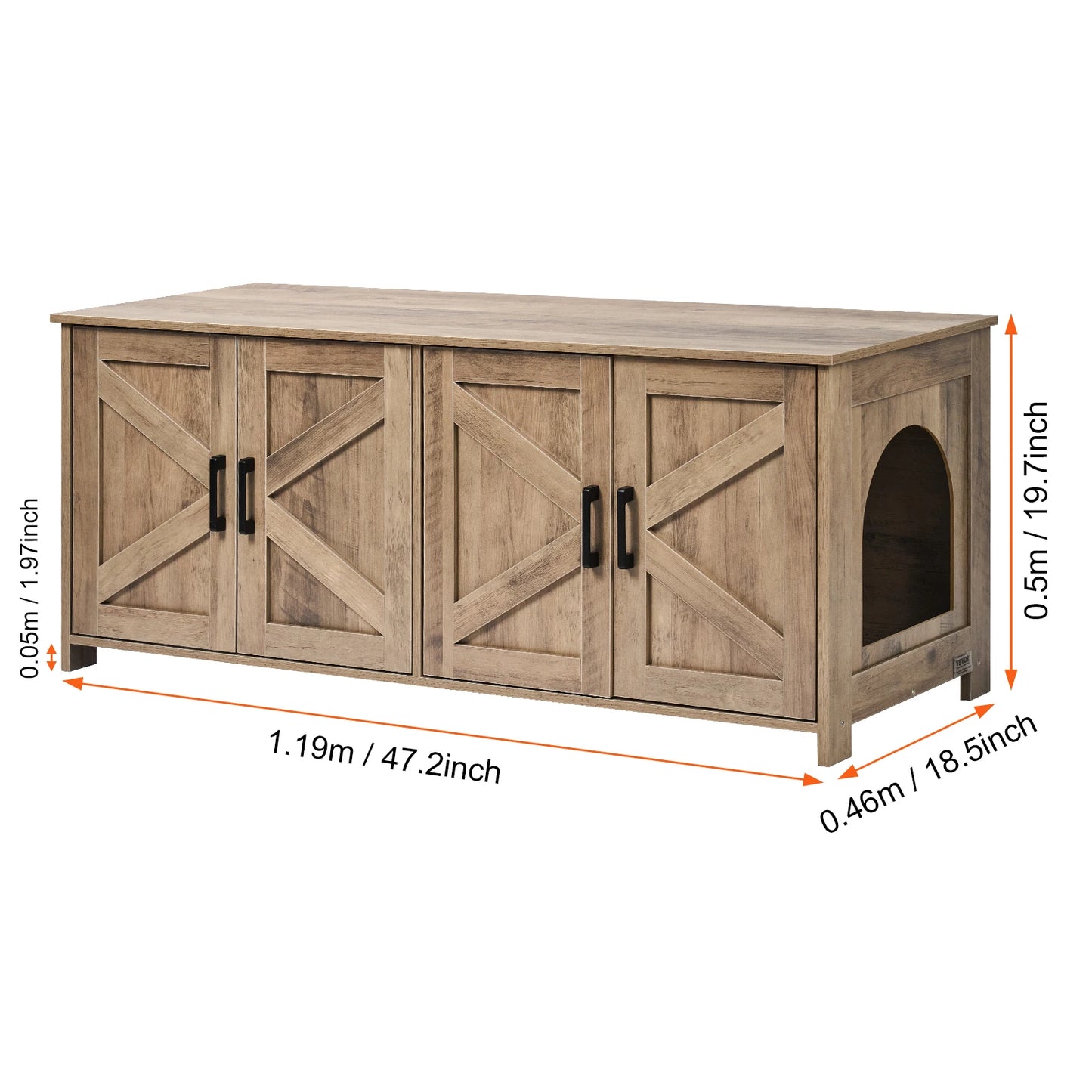 VEVOR Cat Litter Box Enclosure, White