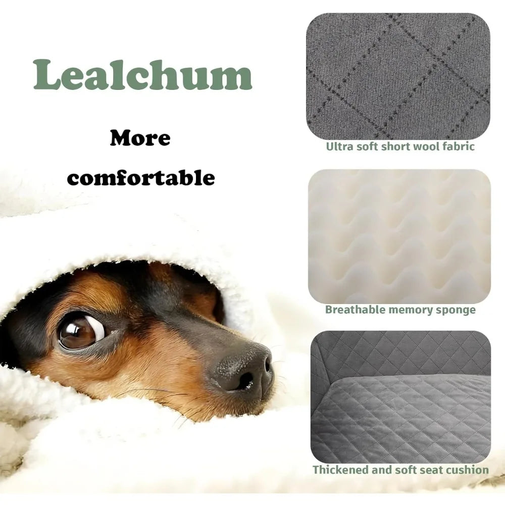 Large Dog Car Seat with Memory Foam Bed