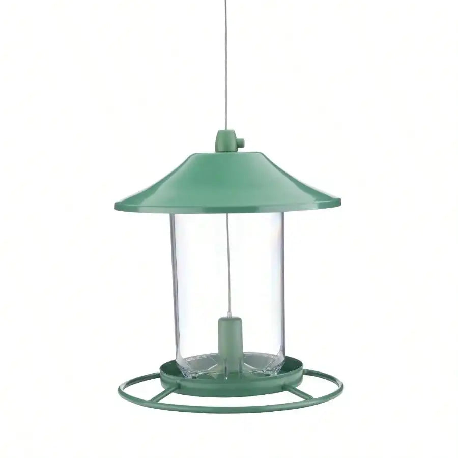 (2 Pack) Green Panoramic Bird Feeder