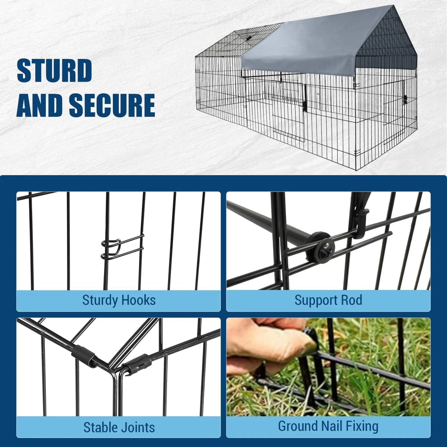 Large Metal Chicken Coop