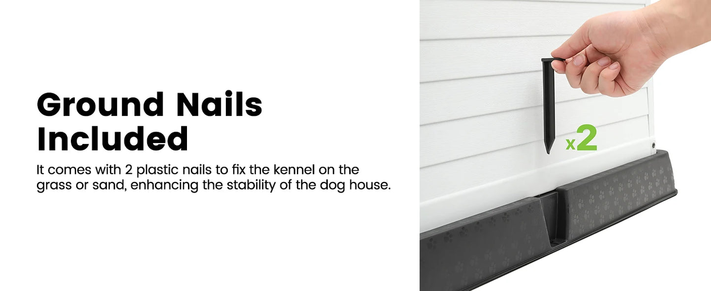 Durable Waterproof Plastic Dog House for Small to Large Sized Dogs
