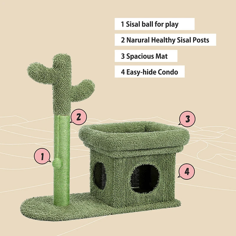 Cute Cactus Pet Cat Tree