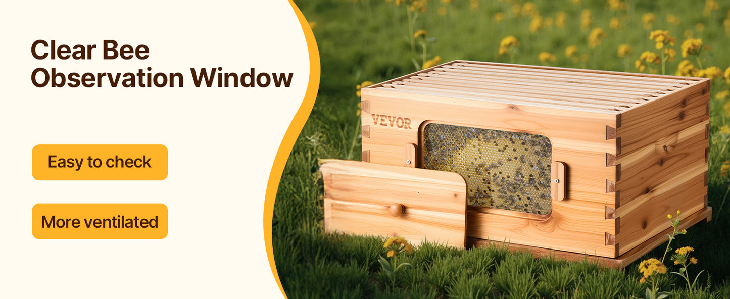 VEVOR Bee Hive Deep Box Starter Kit