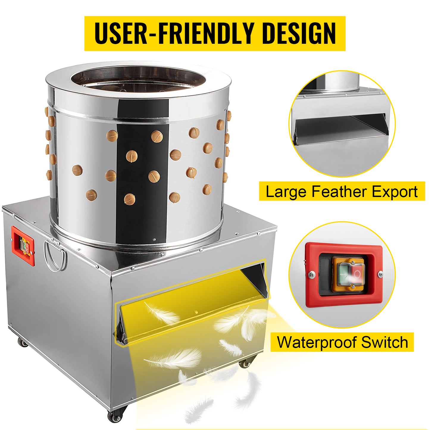 SucceBuy 1500W Electric Chicken Plucker