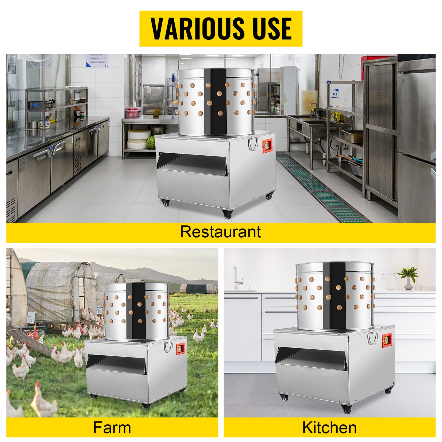 SucceBuy 1500W Electric Chicken Plucker