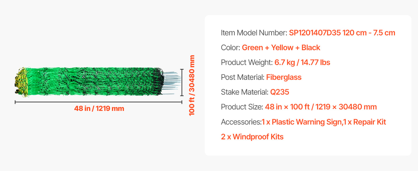 VEVOR Electric Fence Netting